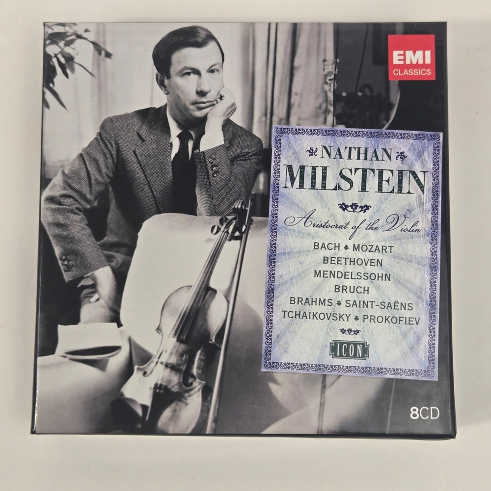Nathan Milstein Aristocrat of Violin 8 CD Box Set EMI Classics Icon Series VG+